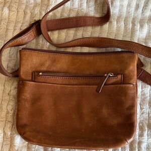 Fossil Brown Leather Crossbody Bag